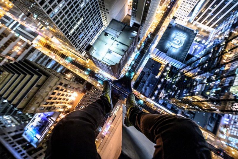 Drifter Shoots looking over city